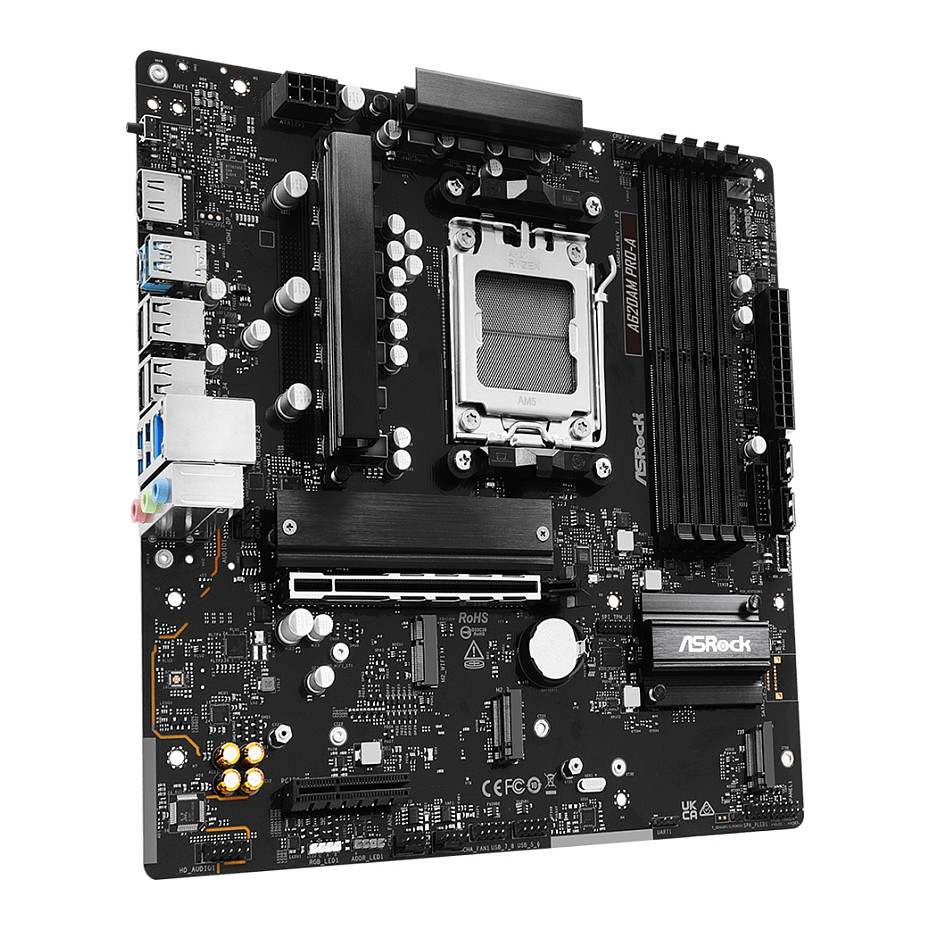 Pllakë Amë AMD AM5 ASRock A620AM Pro‑A / mATX / DDR5 / HDMI - 3