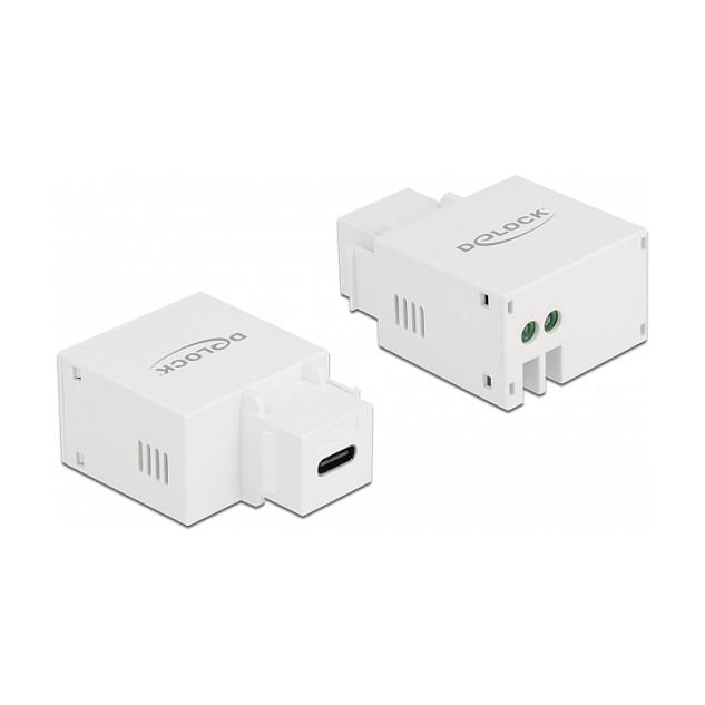 Modul Keystone DeLOCK 87792, USB-C për karikim, 5 V, 2,1 A, 10,5 W - Bardhë