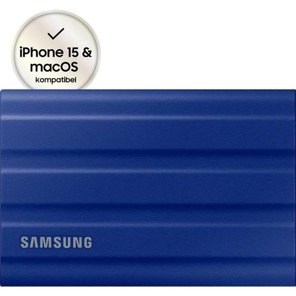 SSD e Jashtme Portative Samsung T7 Shield, 1TB, USB Type-C, USB 3.2 Gen 2, 1050MB/s Read, 1000MB/s Write - Blu - 2