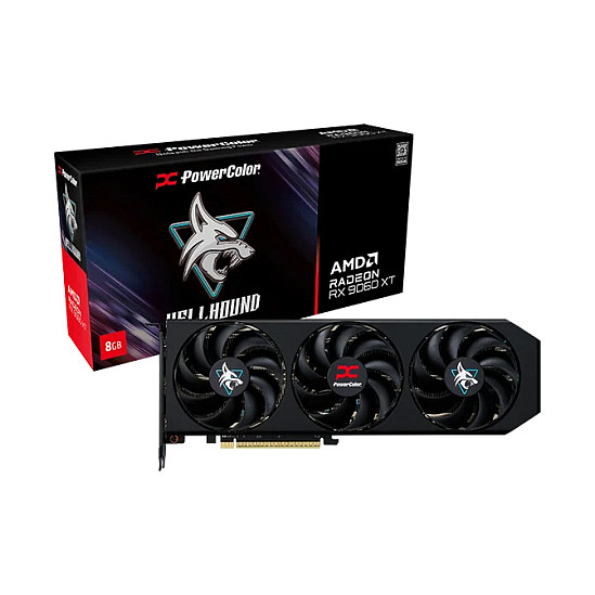 Kartelë Grafike AMD RX 9060 XT 8GB Popwercolor Radeon Hellhound OC 3 Fan - 1