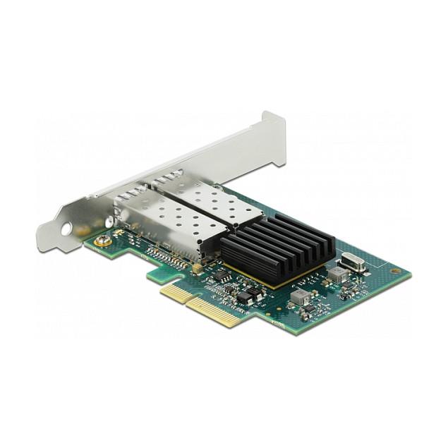 Karta të Rrjetit Delock 90480 / PCIe 2.1 x4 / 2x Gigabit LAN SFP / 1000Mbps / Intel 82576 / Low Profile - 1