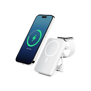 Powerbank ALOGIC Lift 4-in-1 / 10.000mAh / Wireless 15W / Apple Watch 3W / USB-C 18W / USB-A 18W / MagSafe – Bardhë