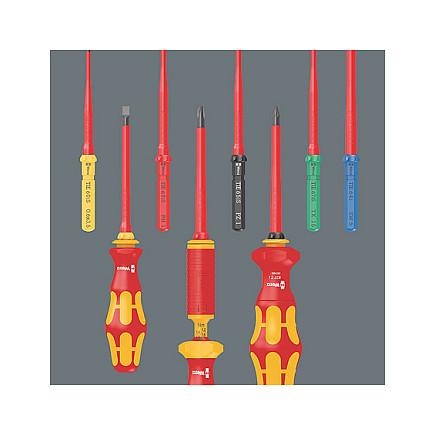 Set Veglash Wera Kraftform Kompakt W 2 Maintenance, 35 Copë, VDE, 1/4" - Zezë/Kuqe - 4