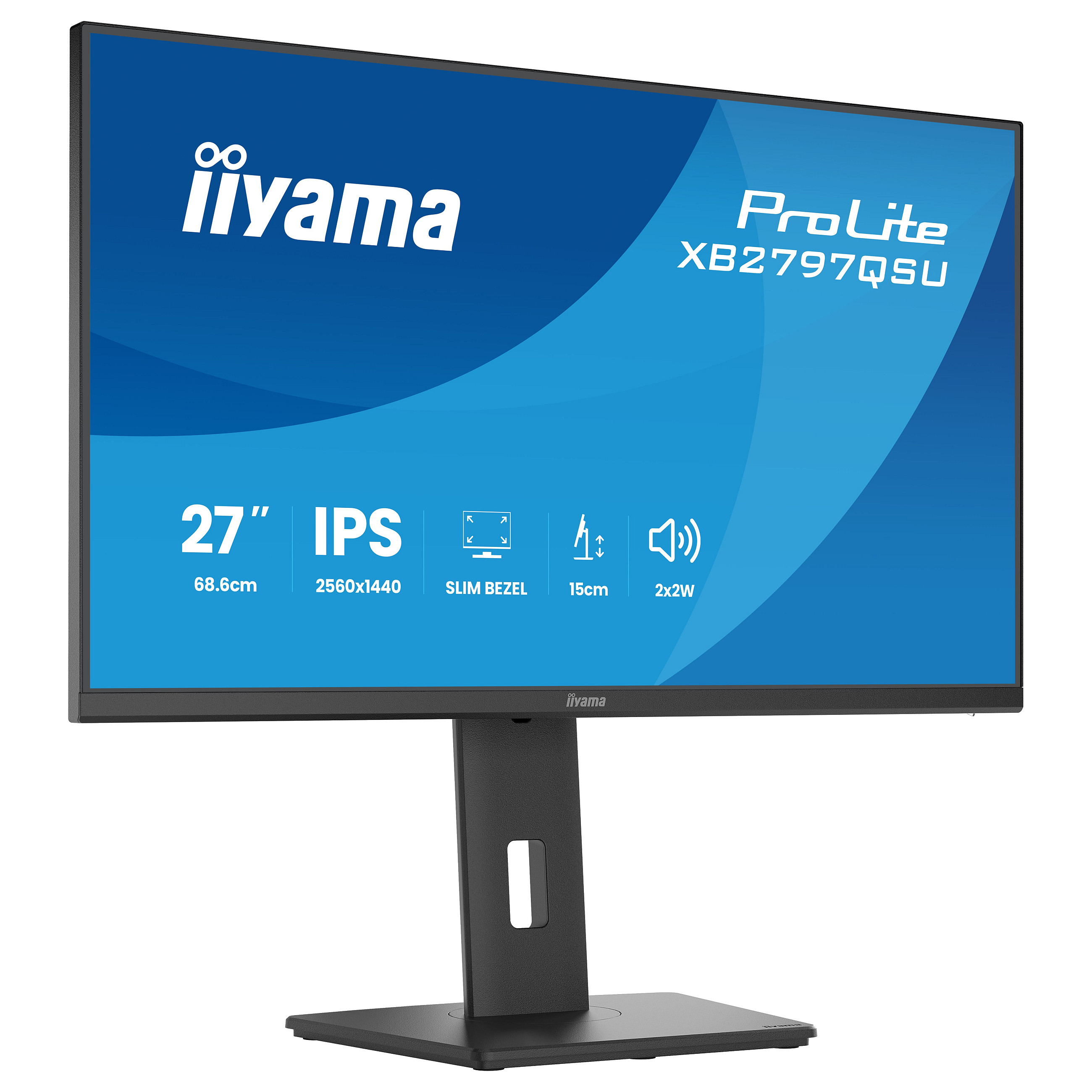 Monitor iiyama ProLite XB2797QSU-B1 / 27"/ Quad HD IPS LED / 75Hz / 1ms / HDMI+DP - Zezë - 7