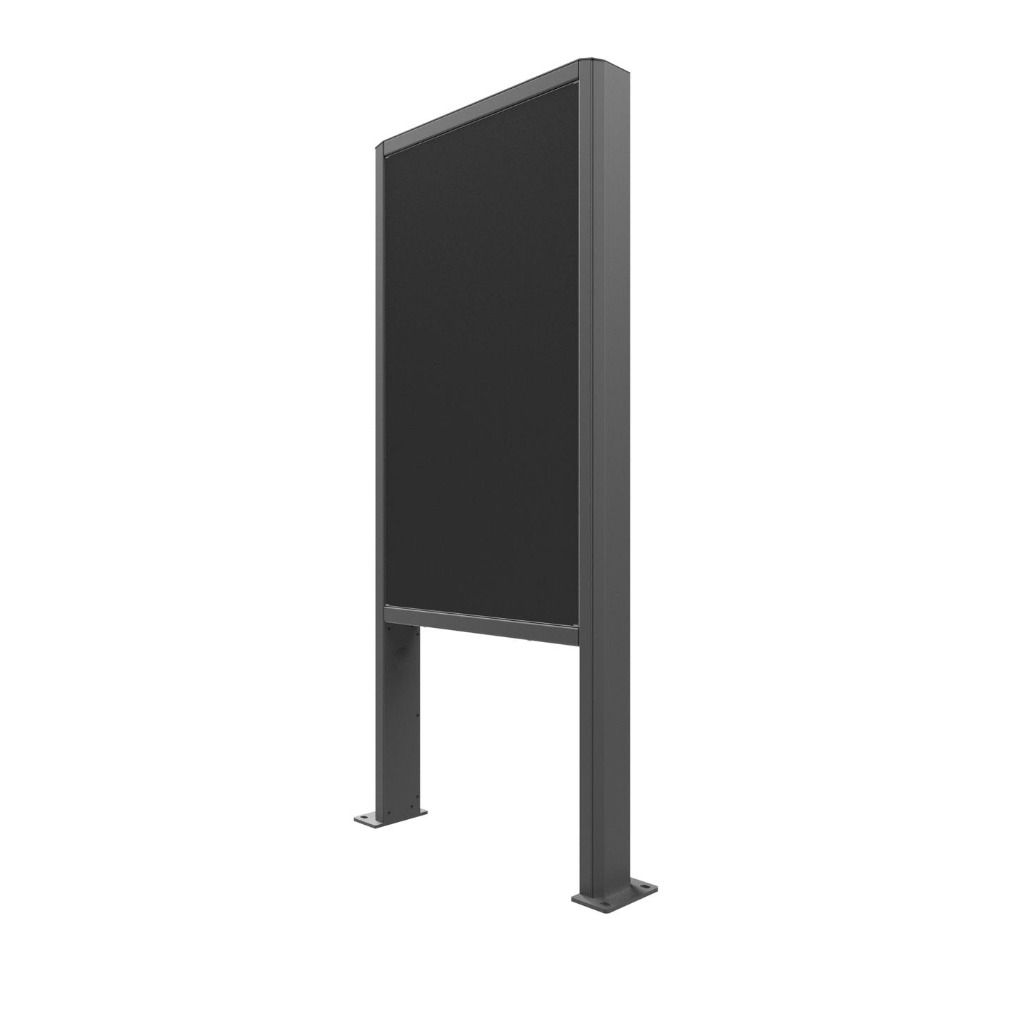Mbajtëse për Ekran EDBAK POK101 / 1 Ekran / deri 75" / deri 80kg / Montim në Dysheme / Orientim Portret - Zezë