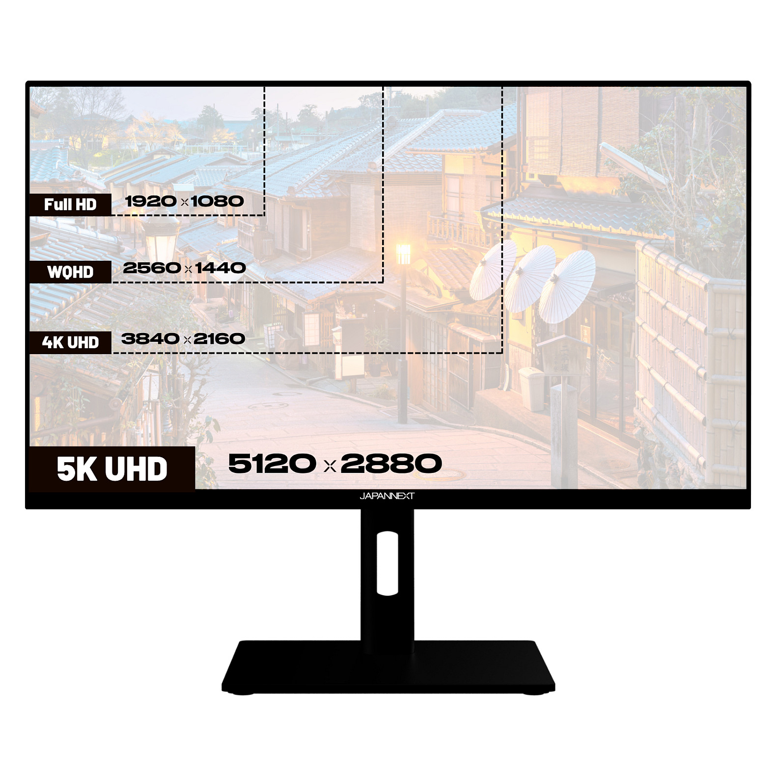 Monitor JapanNext / 27"/ 5K Ultra HD IPS / LED / 60Hz / 8ms / HDMI+USB+DP - Argjend - 25