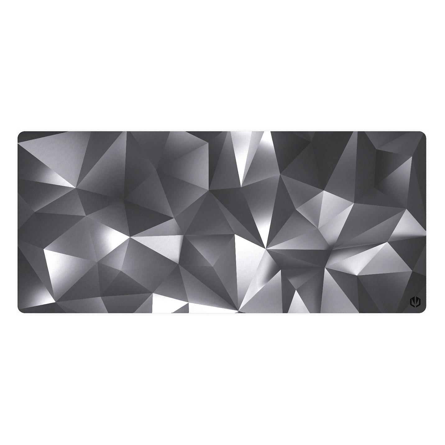Mauspad Gaming ENDORFY Crystal Black XL / 900x400x3mm / XL / Sipërfaqe Pëlhure / Rezistent ndaj Lagështirës / Skaje të Qepura / Bazë Gome – Zezë/Gri/Bardhë - 2