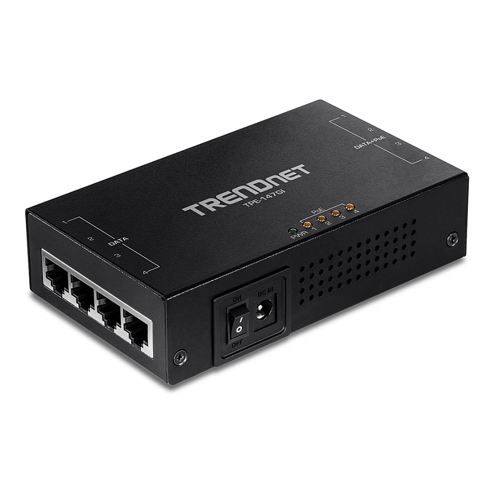 TRENDnet TPE-147GI 65W PoE+ Injektor 4-Port Gigabit - 1