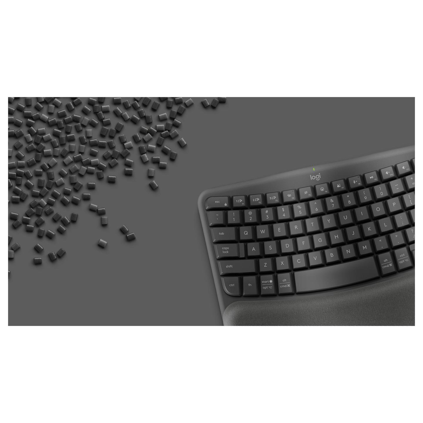 Tastierë pa Kabllo Logitech Wave Keys, Plunger, Full Size, Bluetooth + Logi Bolt 2.4GHz - Grafit - 4