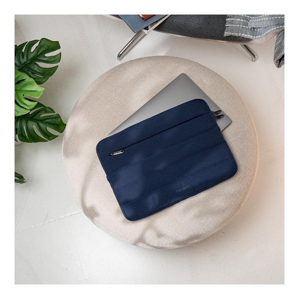 Çantë për Laptop Targus TBS97602GL, 13–14", Puffer Sleeve, Poliester, Xhep i Përparmë, Mbyllje me Dy Zinxhirë – Blu e Errët - 8