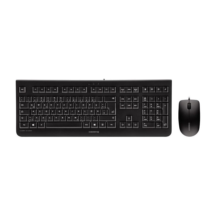 Combo (Tastierë & Maus) CHERRY TAS Desktop-Set DC 2000 Corded CS-Layout – Zezë - 2