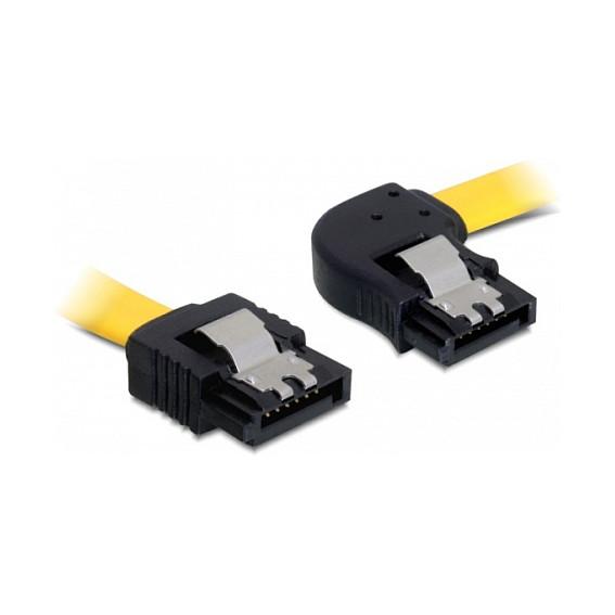 Kabllo SATA DeLOCK 82829, SATA 6 Gb/s, SATA 7-pin në SATA 7-pin, 50 cm - Verdhë