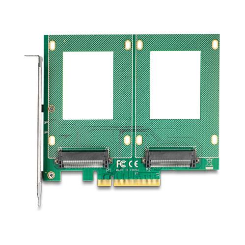 Kartë Zgjerimi Delock 90162, PCI Express 4.0 x8, 2x U.2 NVMe SFF-8639, PCIe Bifurcation - 2