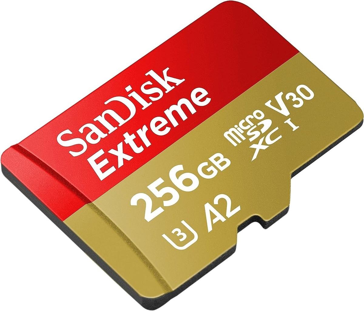 Kartë Memorie SanDisk Extreme SDSQXAV-256G-GN6MA, 256GB, microSDXC, UHS-I, U3 - Kuqe/Ari