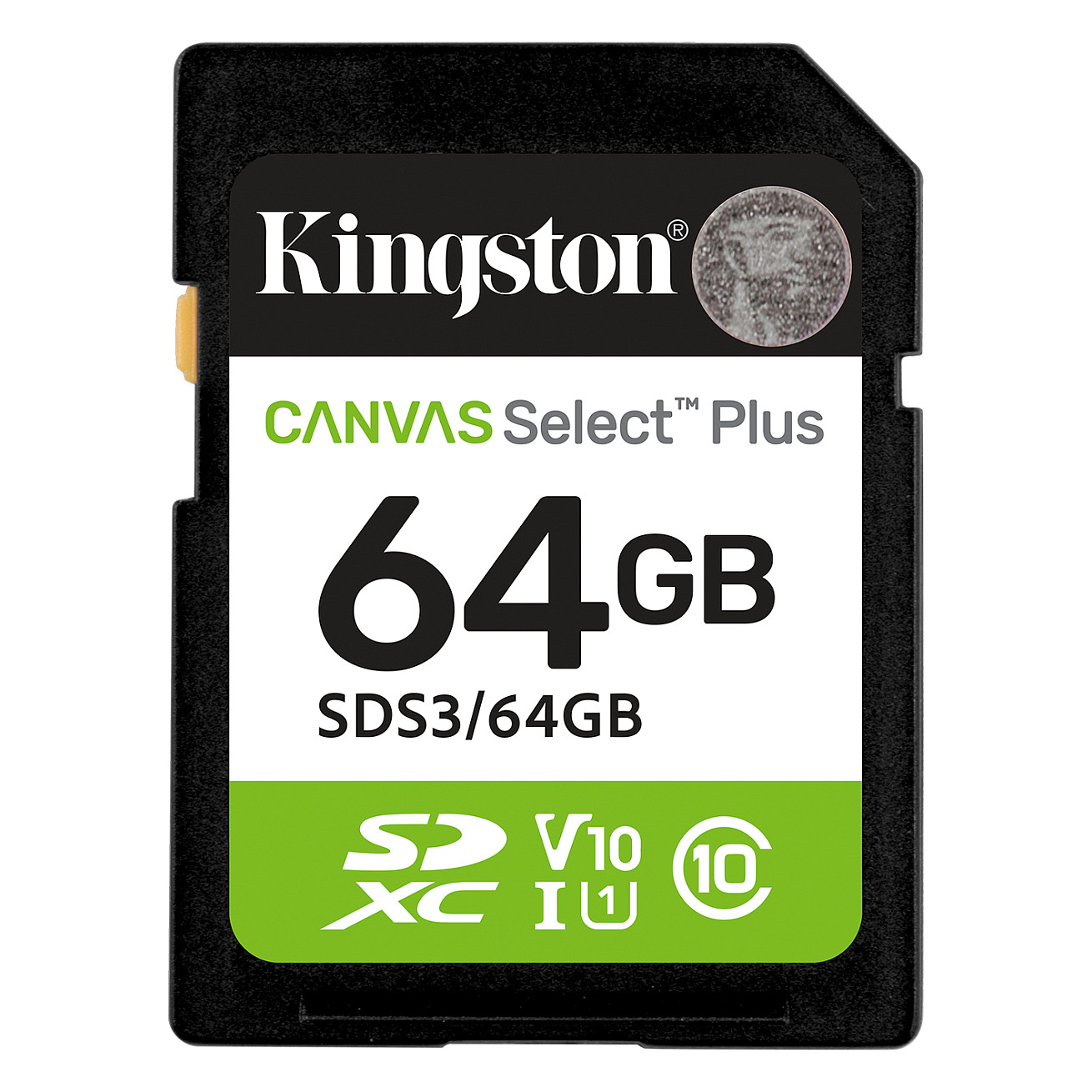 Kartë Memorie Kingston Canvas Select Plus Gen3 / 64GB / SD / UHS-I / Class 10 / U1 / V10