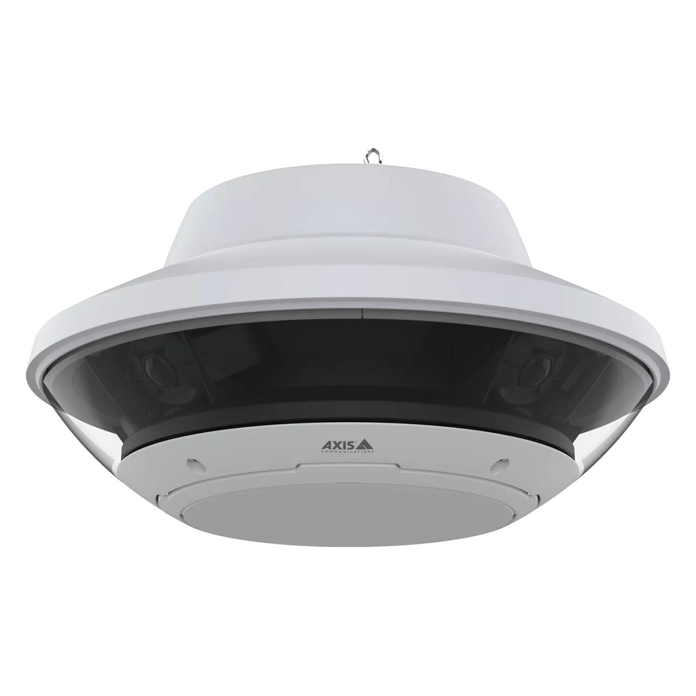 Kamerë Sigurie IP CCTV Axis Q6020-E 50Hz, 4 × 5MP, 360°, PTZ, CMOS 1/2", IR, IP66, IK10, PoE - Zezë/Bardhë