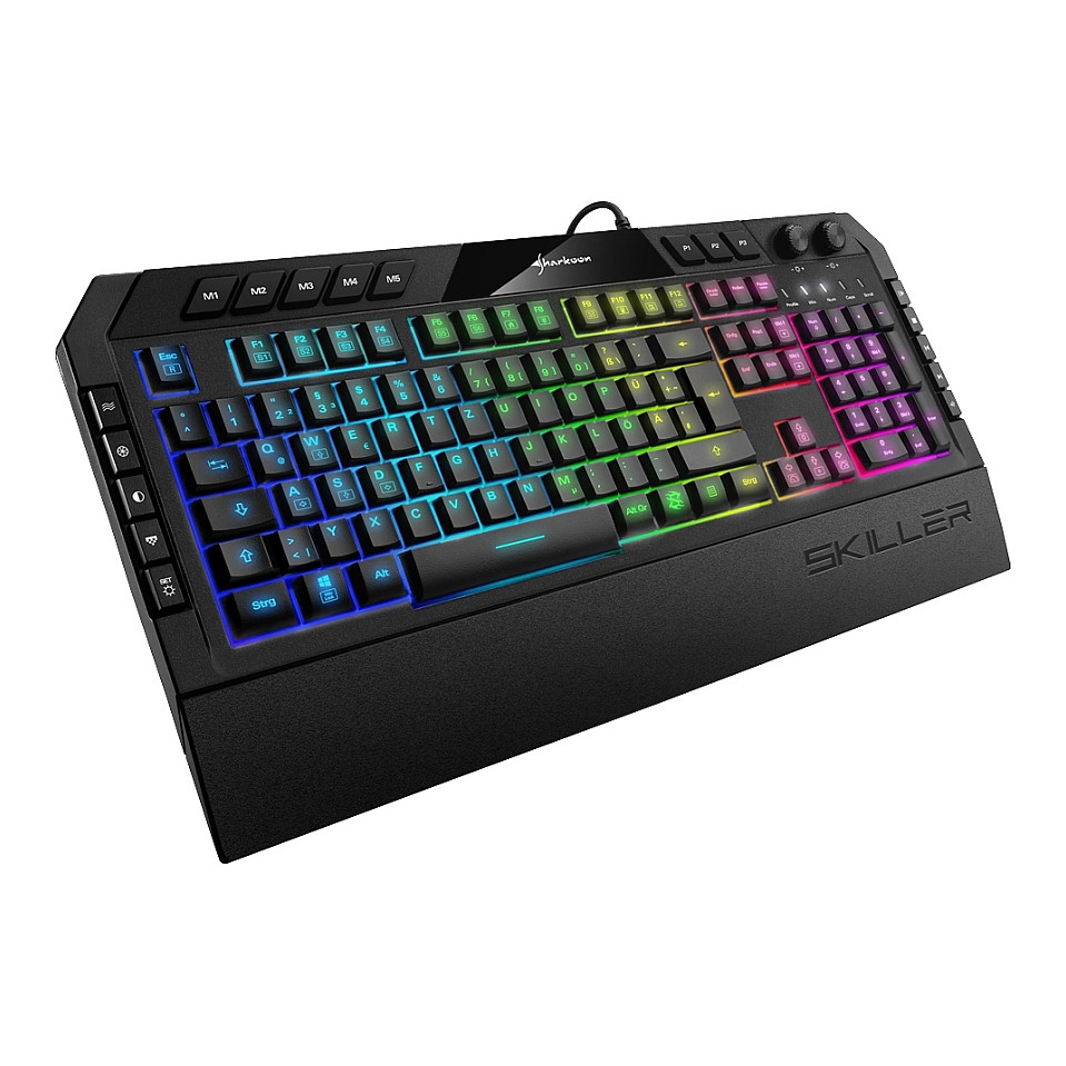 Tastierë Gaming Sharkoon Skiller SGK5 / Wired / RGB / USB / QWERTZ Gjerman – E zezë