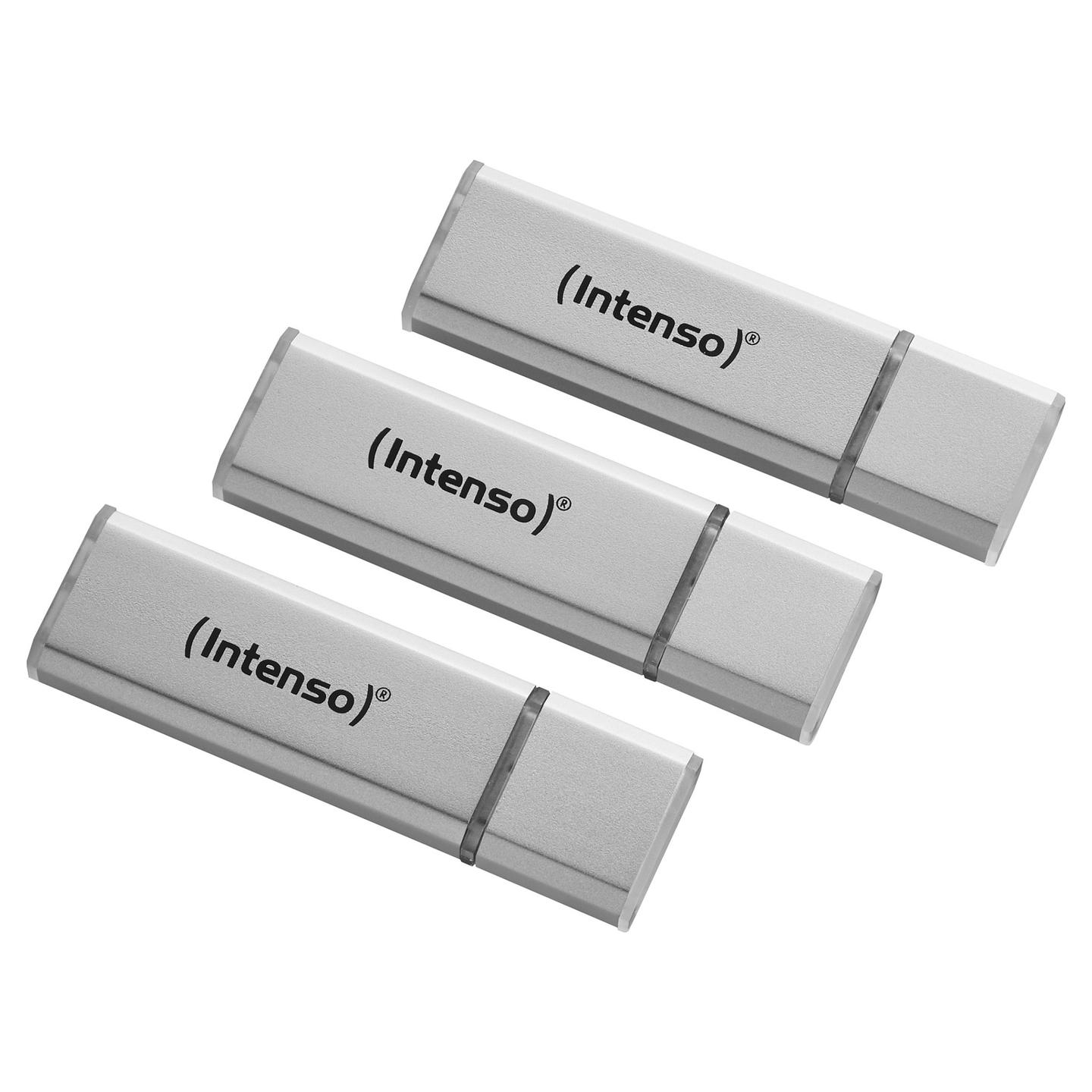 USB Flash Drive Intenso Alu Line / 3 x 16GB / USB 2.0 / 28MB/s Read 6.5MB/s Write - Argjend - 4