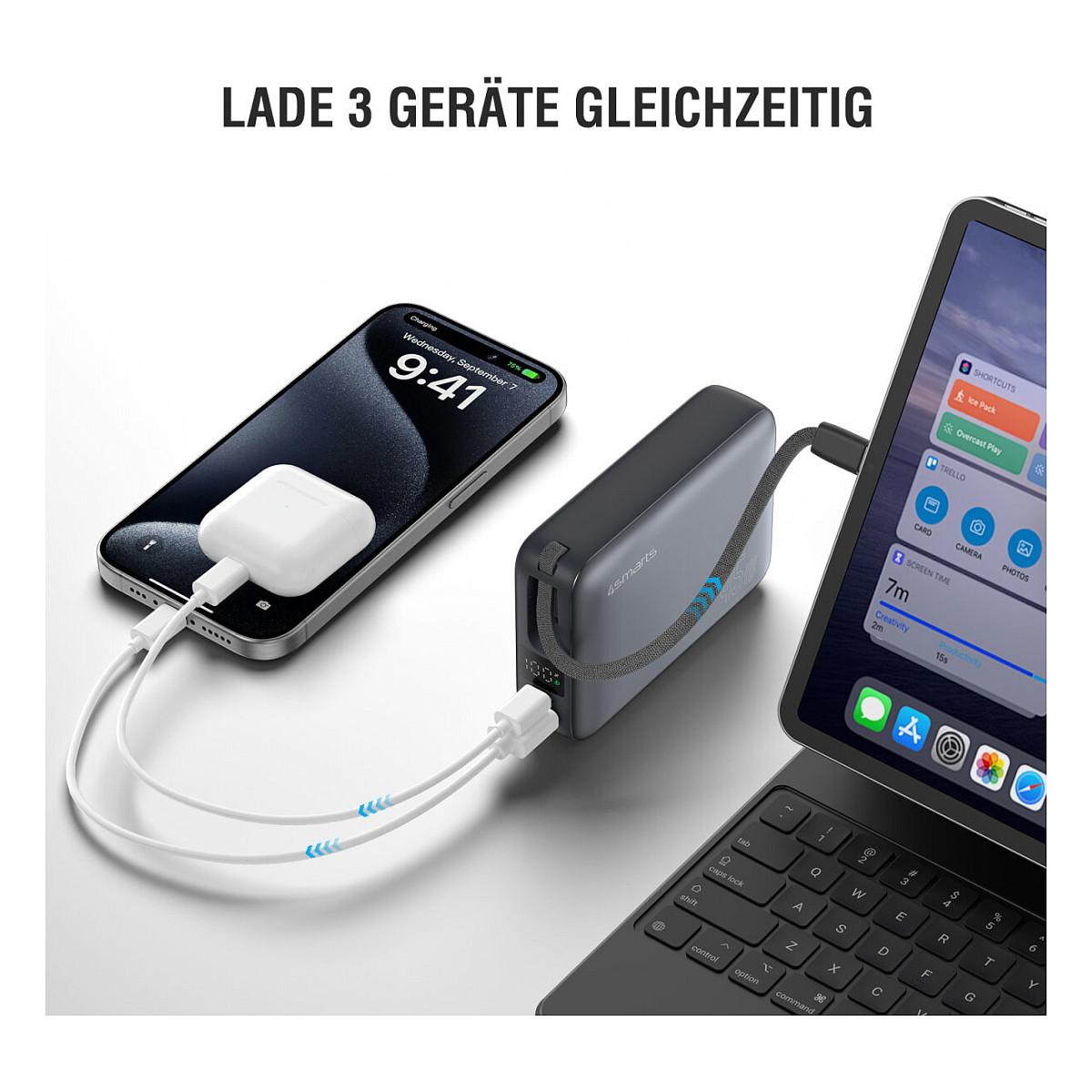 4smarts Powerbank Enterprise Compact 20000mAh 45W – Gri - 5