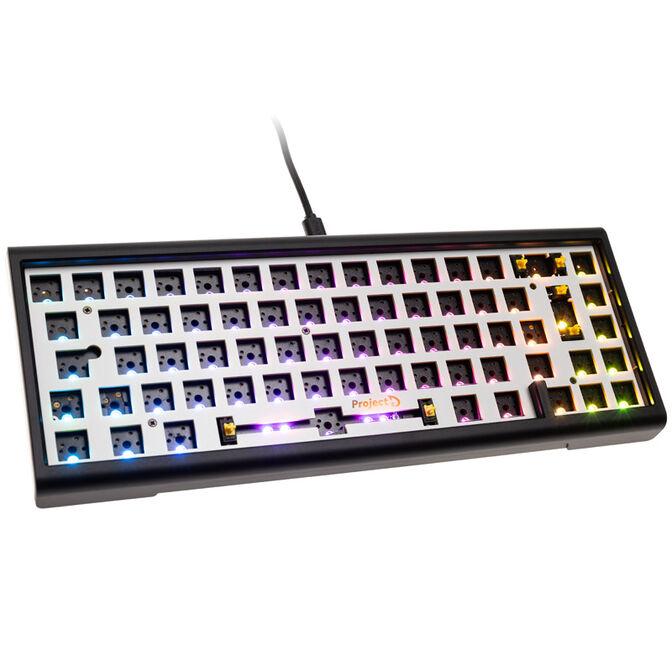 Tastierë Gaming Ducky Tinker65 Barebone 65% / Mekanike / Hot-Swap / Gasket Mount / RGB / USB-C / 1000Hz - Zezë