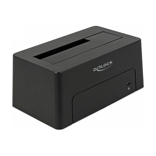 Docking station DeLOCK 63958, për 1x HDD/SSD SATA 2,5", 3,5", USB-C 10 Gbit/s - Zezë