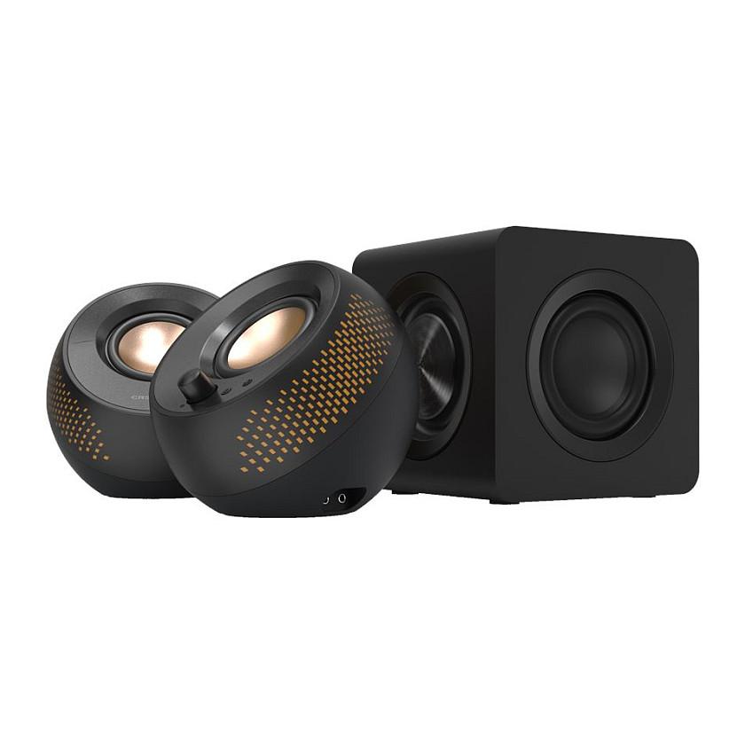 Altoparlantë Creative Pebble X Plus, 2.1, 30W RMS, Bluetooth 5.3, USB-C, RGB - Zezë