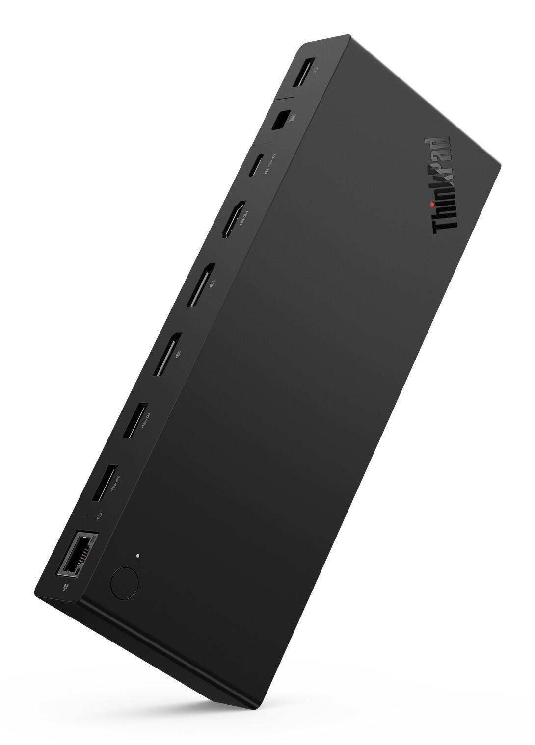 Stacion Karikimi Lenovo ThinkPad USB4 Smart Dock 5500 / 40BC0100EU / USB4 40Gbps / HDMI 2.1 / 2x DisplayPort 1.4 / 8K – Zezë/Kuqe - 3