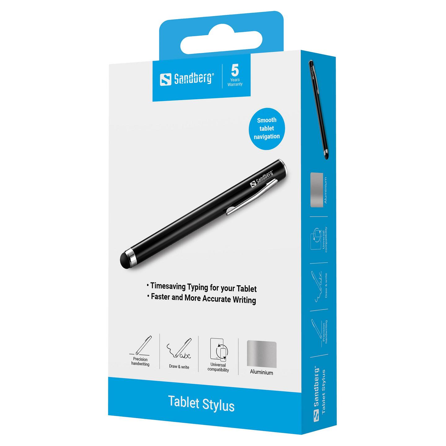 Stilolaps për Tablet Sandberg Tablet Stylus / Universal / Aluminium - Zezë - 3