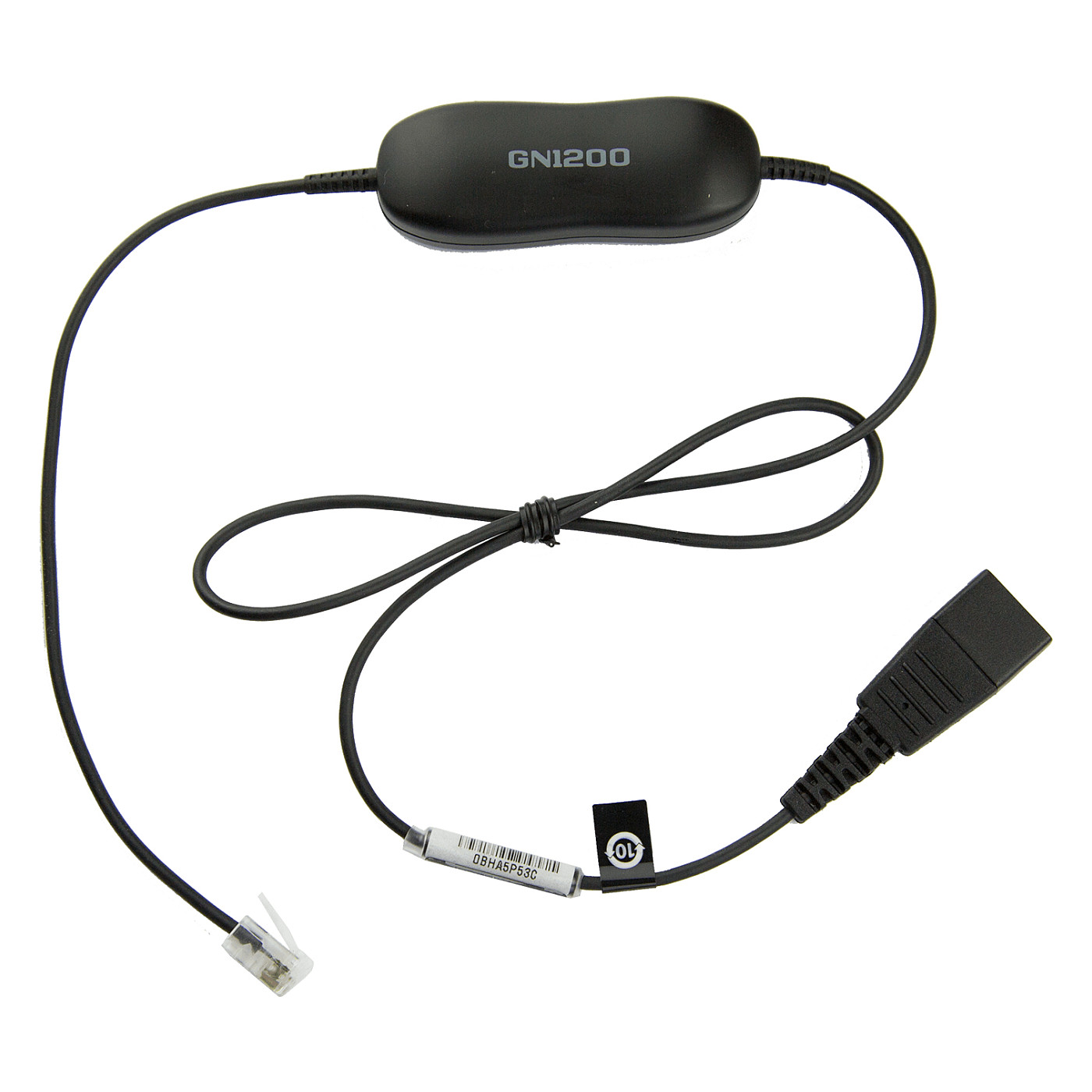 Kabllo për kufje Jabra GN1200 / QD–RJ10 / 0.8 m - Zezë