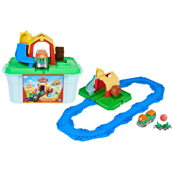 Lodra Spin Master Mighty Express Farm Station Playset – Farm-Frieda / 11 Tracks / Push-and-Go Train - Mix