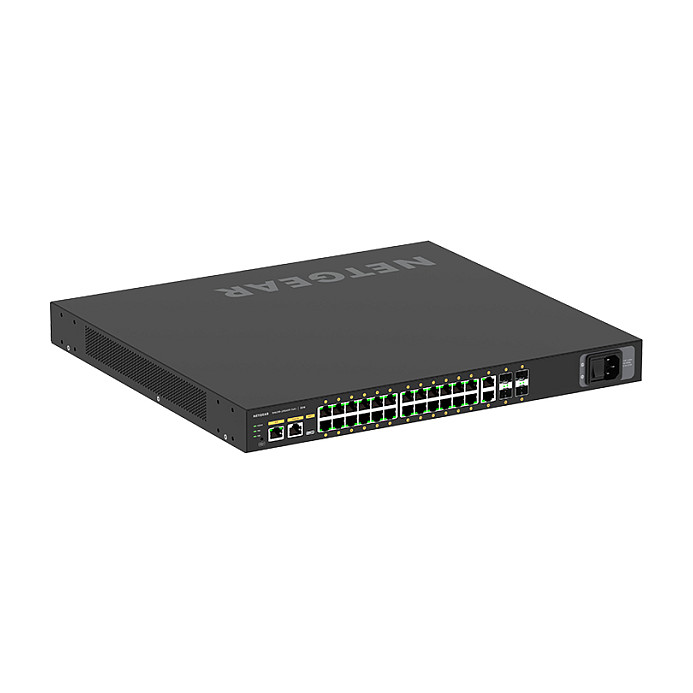 NETGEAR M4250-26G4XF-POE+ AV Line Managed Switch 24-Port Gigabit PoE+ with 4x SFP+ Uplink | 480W PoE Budget, Layer 2/3 AV Network Switch - 6