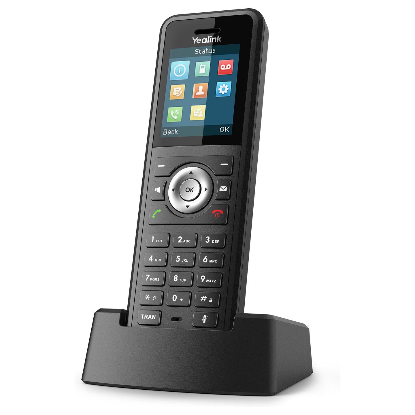 Telefon VoIP Yealink W59R / DECT / IP67 / Ekran TFT 1.8" / Bluetooth / HD Audio / Alarm Vibrues / Hands-Free / Deri 28 orë Bisedë – Zezë