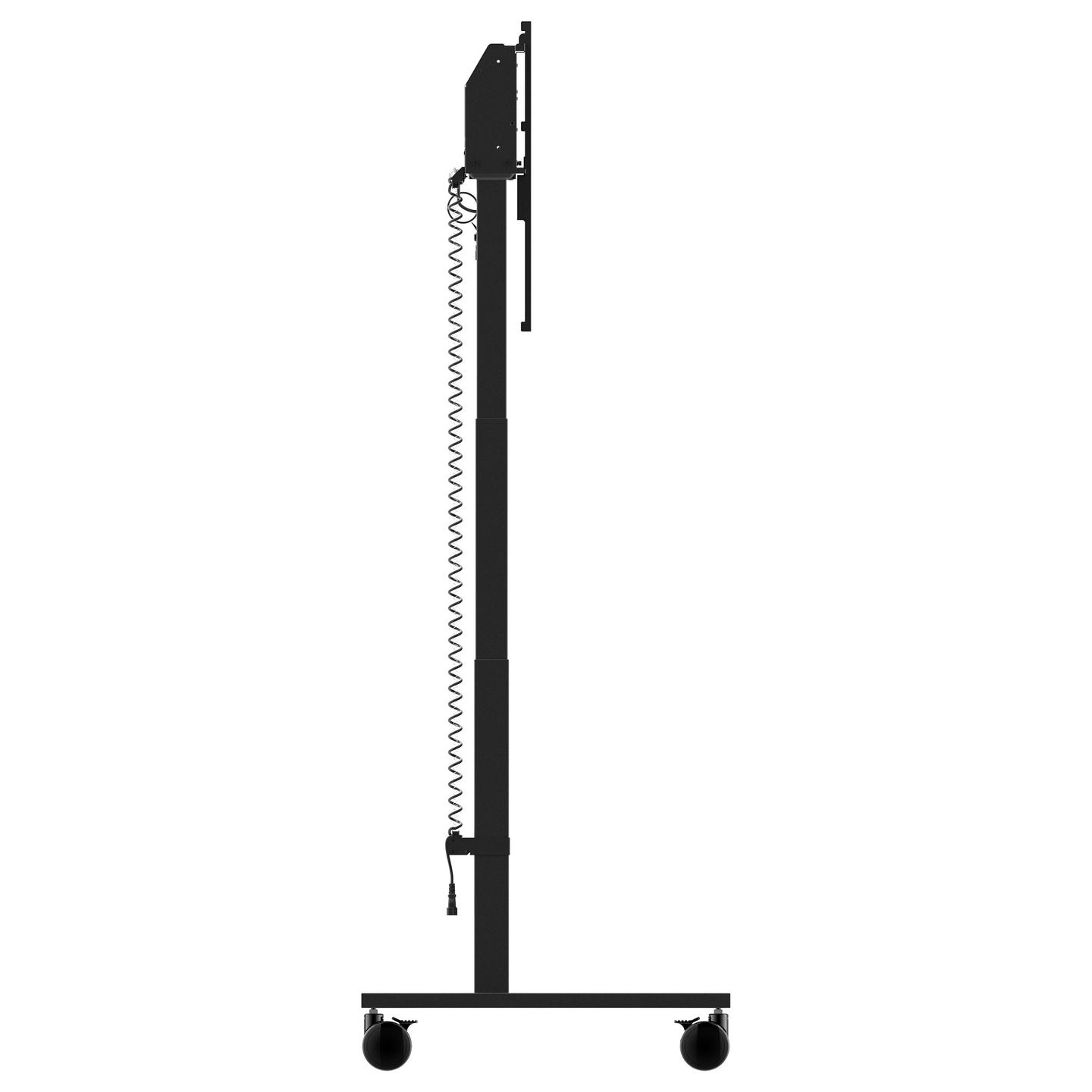 Mbajtëse për Monitor iiyama / 55″–105″ / deri në 120 kg / Elektrike / Rregullim Lartësie 950 mm / me Rrota - Zezë - 13