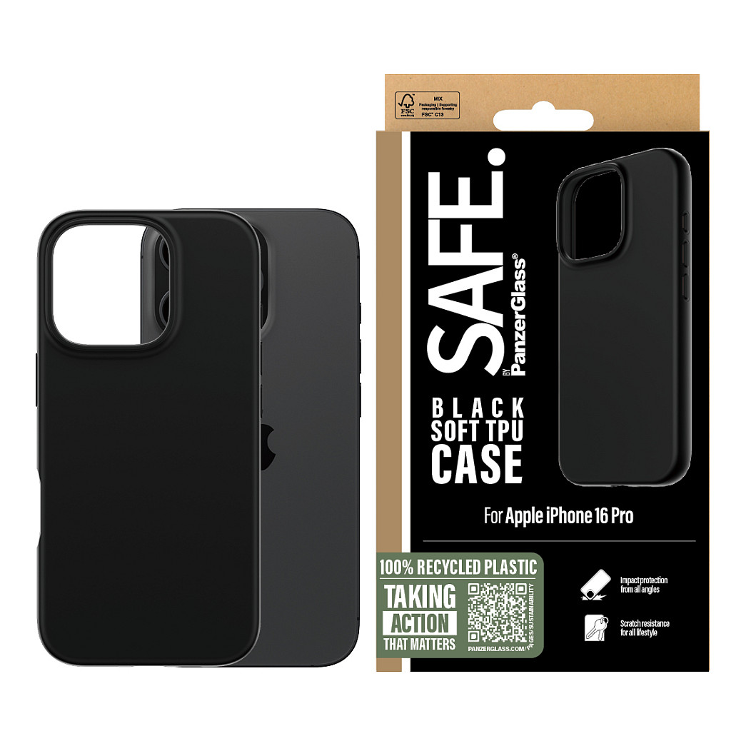 Aksesorë për telefon SAFE / TPU Case / iPhone 16 Pro - Zezë - 2