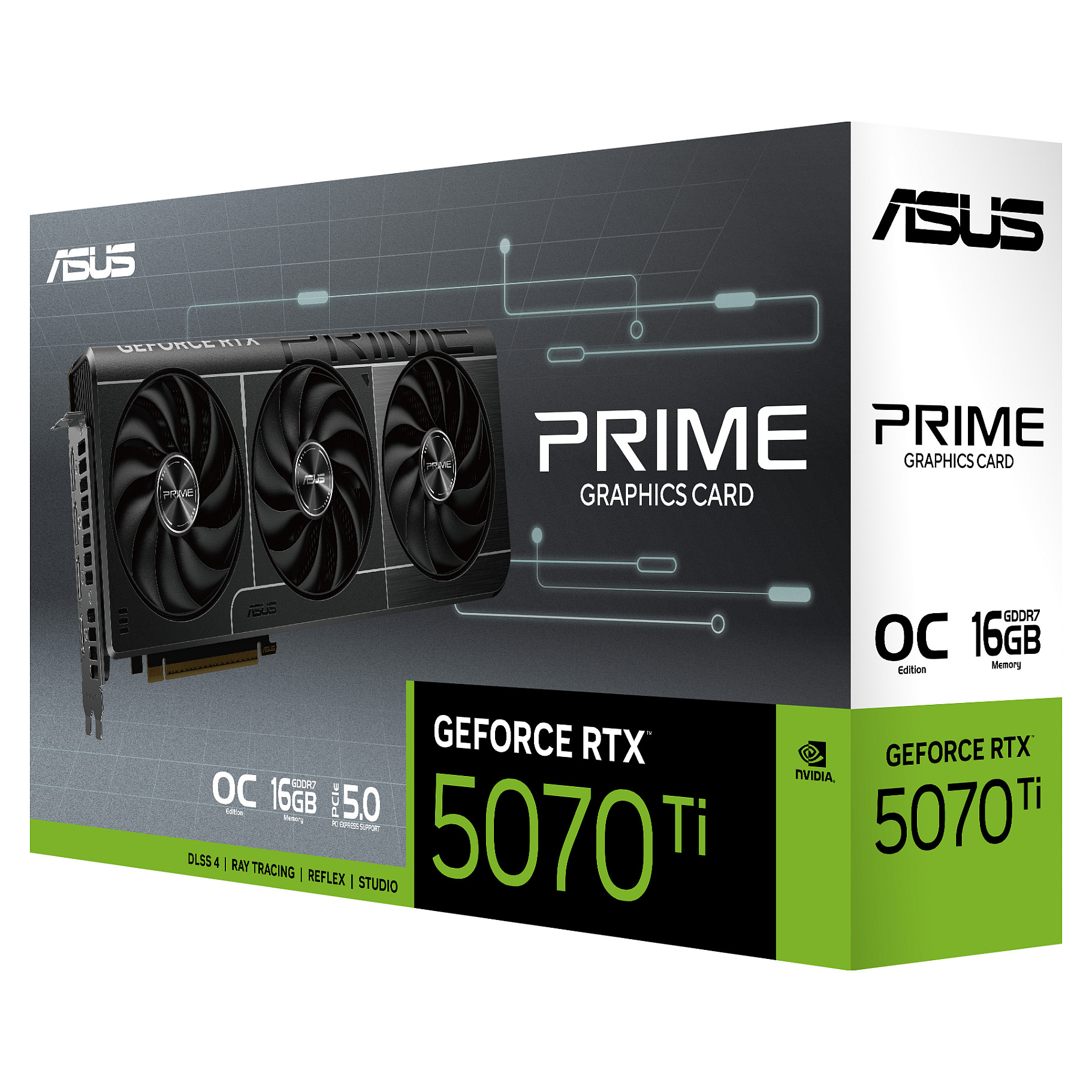 Kartelë Grafike NVIDIA GeForce RTX 5070 Ti / 16GB GDDR7 / ASUS Prime OC - 13