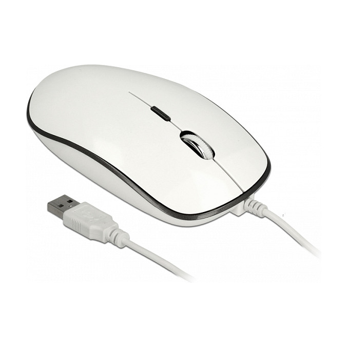 Maus me kabllo Optische Desktop Mouse / USB‑A + USB‑C / 4 Buttons - Bardhë - 2