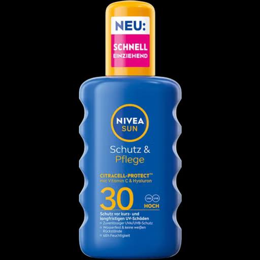 Krem Dielli NIVEA SUN Schutz & Pflege Sonnenspray / SPF 30 / Mbrojtje UVA & UVB / Hidratim 48H / 200 ml