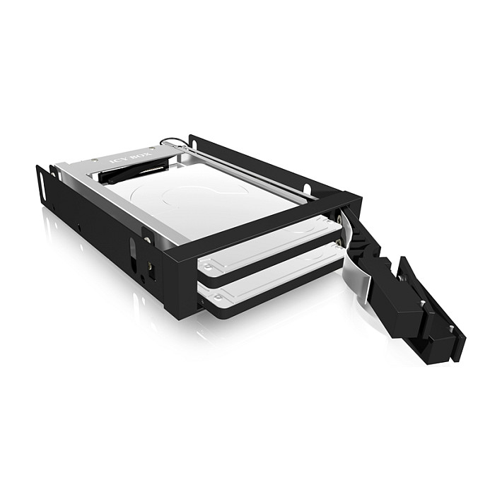 Aksesorë për disqe Hot-Swap Frame: 2× 2.5" SATA to 2× SATA host, trayless design, for 3.5" drive bay – ICY BOX. - 6
