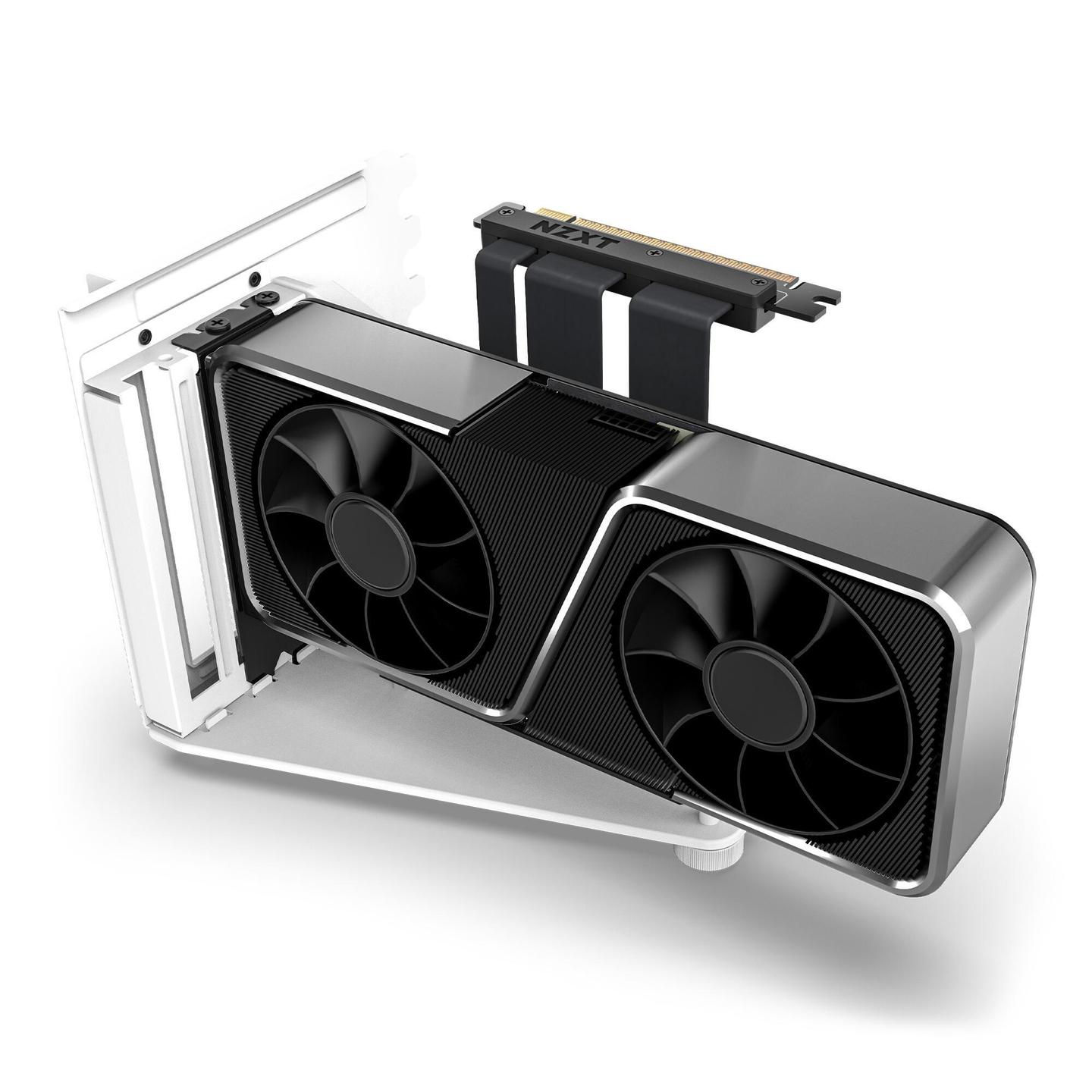 Aksesorë për Disqe NZXT Vertical GPU Mounting Kit AB-RH175-W1 / PCIe 4.0 x16 / Riser 175mm – Bardhë/Zezë - 1