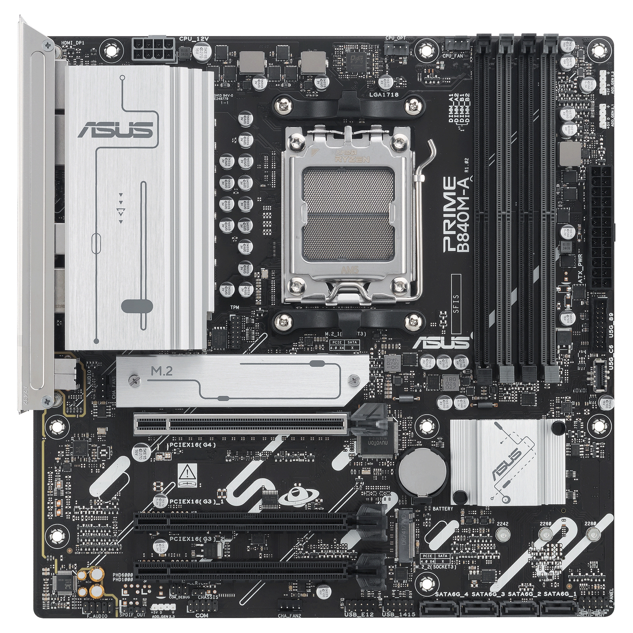 Pllakë Amë ASUS AMD PRIME B840M-A-CSM DDR5 mATX - 2