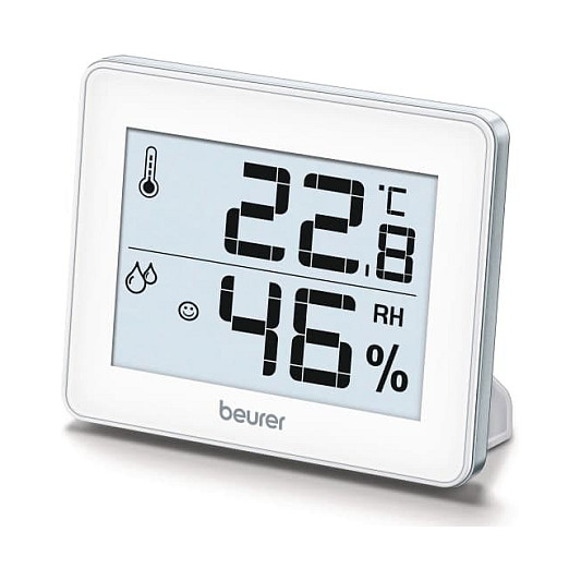Termo-higrometër Beurer HM 16 / Temperaturë & Lagështi / Max-Min / °C-°F / Ekran LED – Bardhë