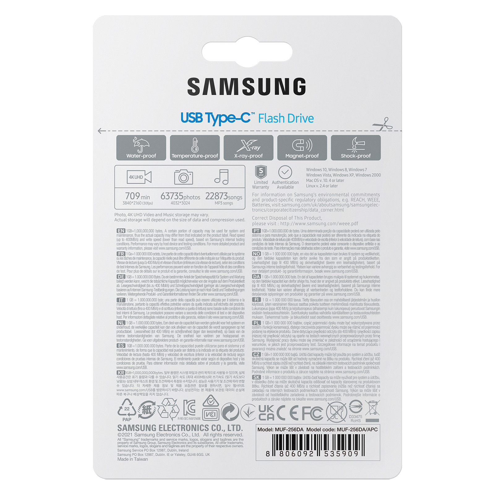 USB STICK 256GB USB 3.2 USB-C MUF 256DA, e kaltër - 10