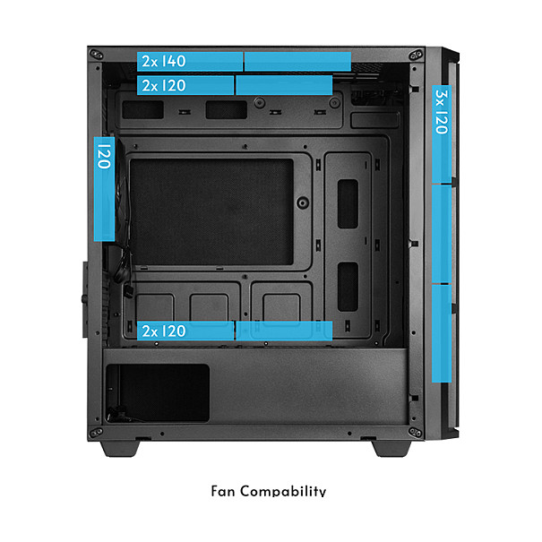 Kasë Mini Chieftec Vita Serie AZ-01B-OP – Zezë - 9