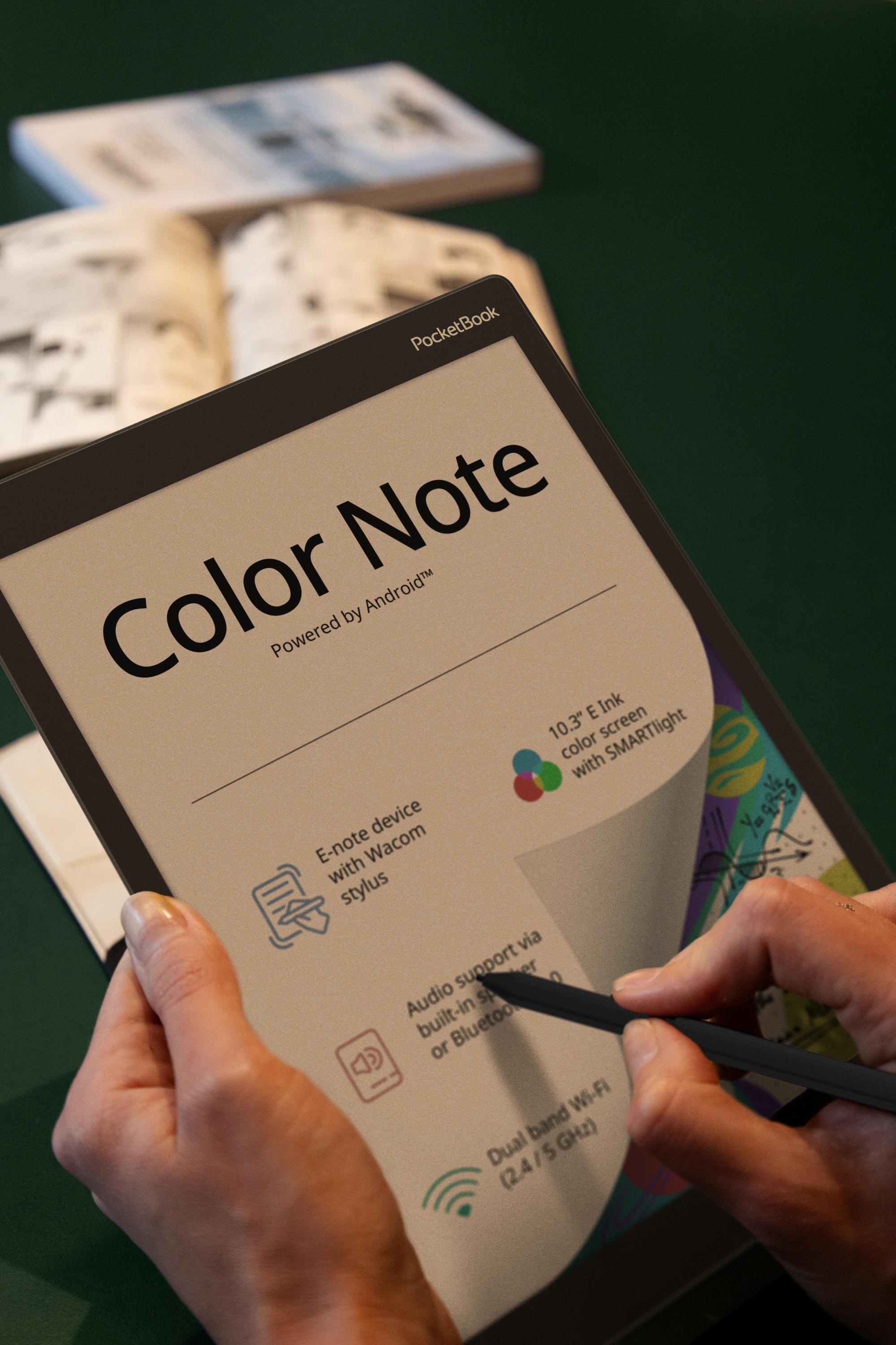 E-book PocketBook Color Note / PB1041-1-WW-B / 10.3" / 32GB - Zezë/Blu - 3
