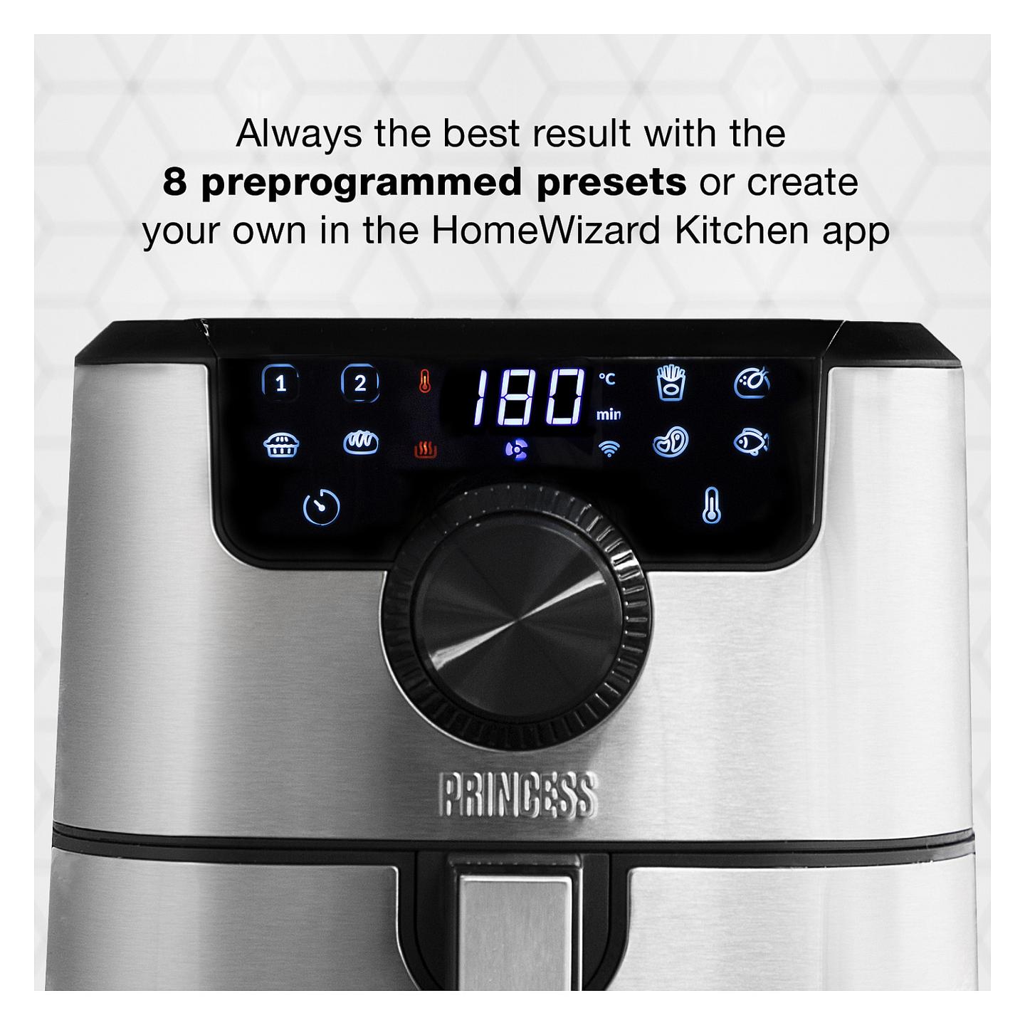 Fryer Princess Smart Aerofryer / 182037 / 4.5L / 1500W / 8 Programe / 80–200°C / LCD / Wi-Fi / Keep Warm – Argjend/Zezë - 32