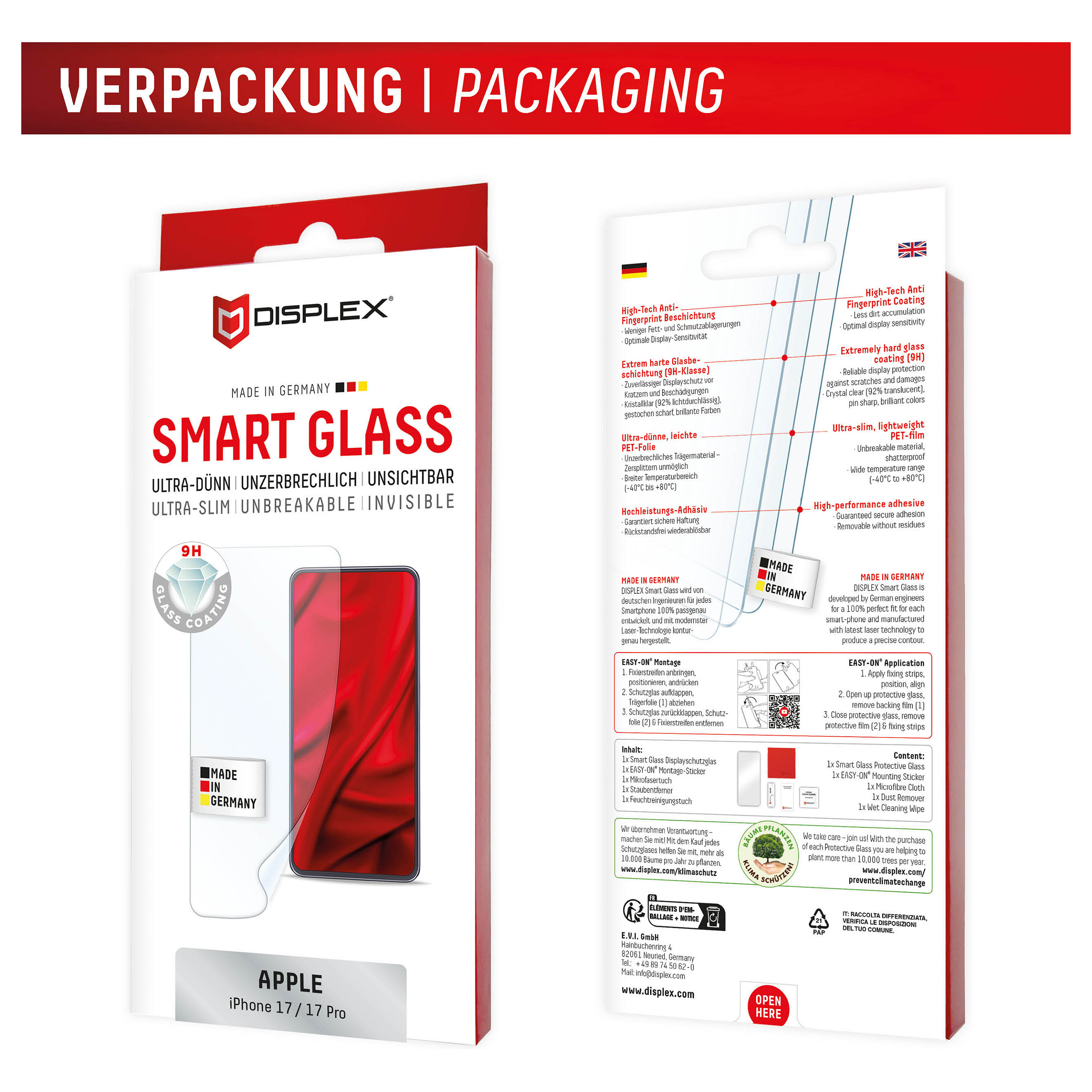Mbrojtëse për ekran Displex / Xham Tempered Glass 9H - Transparente - 6