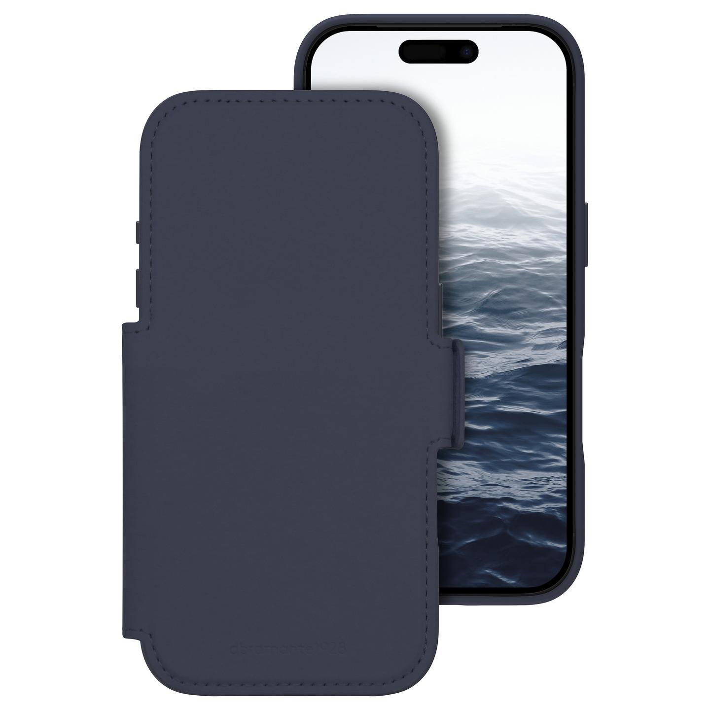 Case për Telefon dbramante1928 Lynge MS ICON, iPhone 17 Pro, MagSafe, Portofol, 3 Ndarje për Karta - Blu e Errët