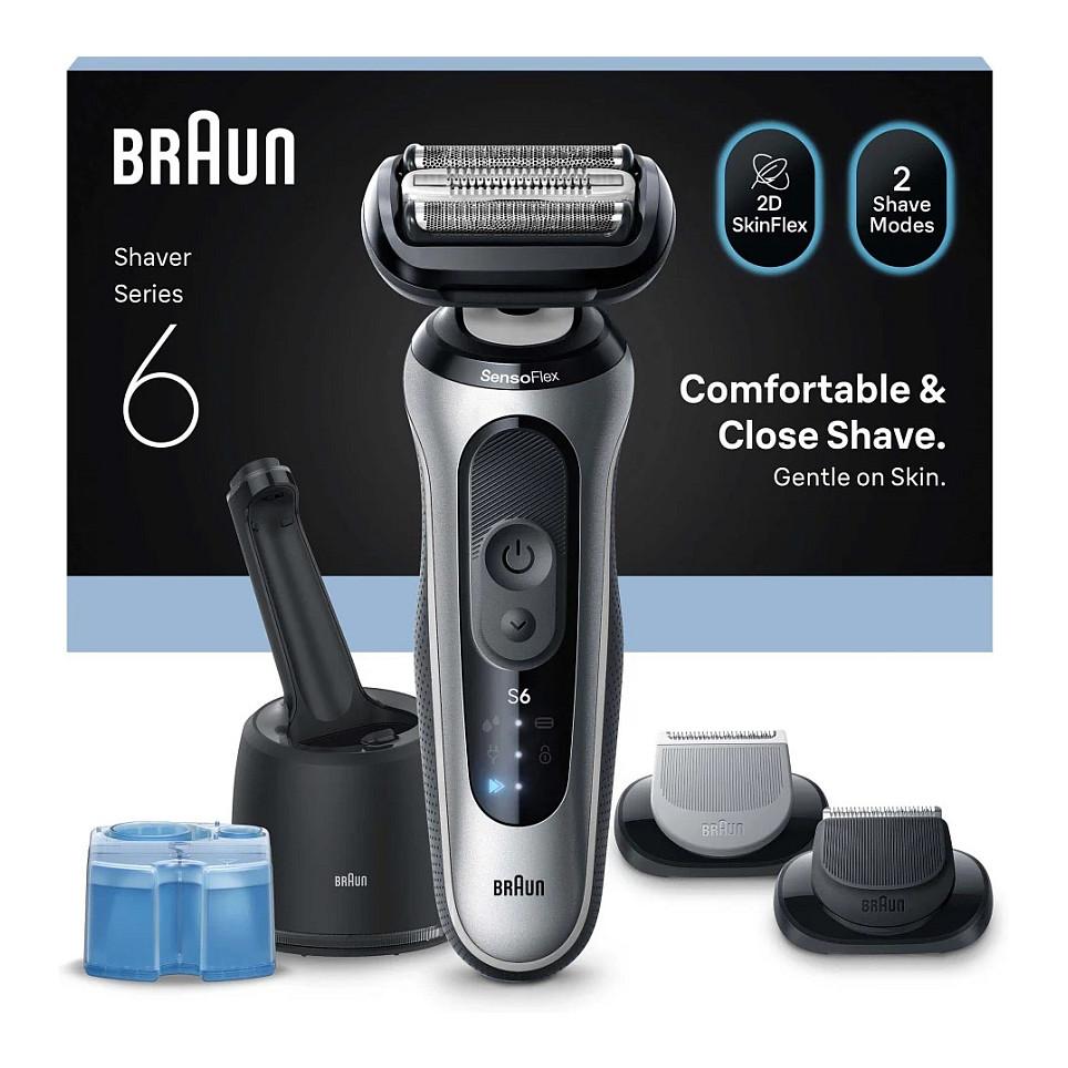Makinë e rrojës Braun Series 6 62-S7650cc, Wet & Dry, SmartCare Center – Argjend/Zezë