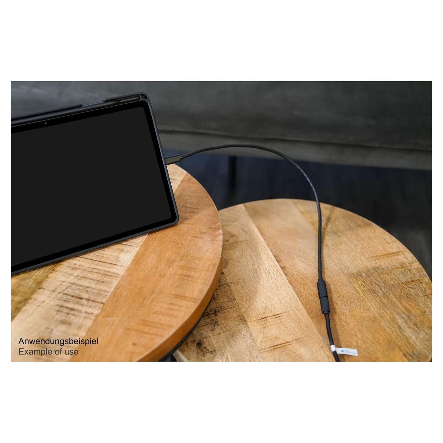 Kabllo USB Alcasa 2831-CV005S / USB-C në USB-C / USB 3.2 Gen 2 / 10 Gbit/s / 0.5m / Ekranizim magnetik - Zezë - 3