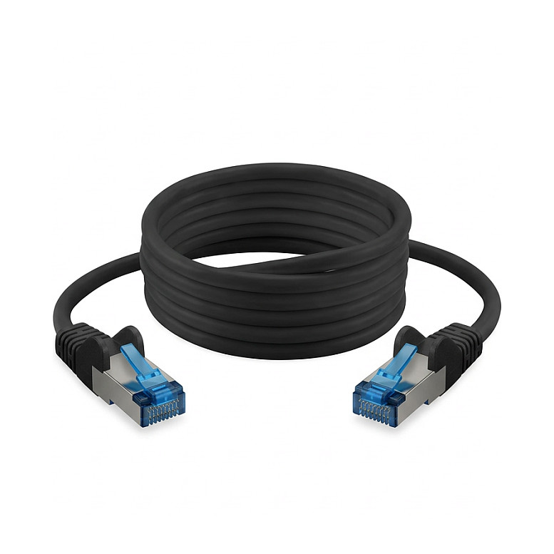 Kabllo për Rrjet CAT6a RJ45 S/FTP PiMF / 1m – Zezë - 1